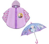 Ombrello e Mantellina FROZEN Bambina 3 4 5 6 anni Poncho Mantella Pioggia PERLET