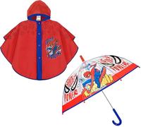 Ombrello e Mantella SPIDERMAN Poncho Pioggia Mantellina PERLETTI 3 - 6 anni