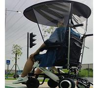Ombrello elettrico per sedia a rotelle, parasole e antipioggia, resistente ai raggi UV, per sedie a rotelle, adatto alla maggior parte delle sedie a rotelle