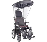 Ombrello elettrico per sedia a rotelle, parasole e parapioggia, protezione impermeabile e resistente agli strappi per sedie a rotelle, include accessori per morsetto per sedia
