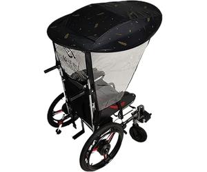 Ombrello elettrico per sedia a rotelle parasole parasole, protezione resistente ai raggi UV, supporto per ombrellone a baldacchino per sedia a rotelle