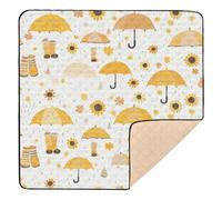 Ombrello Giallo Estate Grande Antiscivolo Tappetino Da Gioco Per Bambini Per Interni Esterni Leggero Pieghevole Imbottito Tappetino Da Gioco per Neonato, 127 x 127,7 cm per juegos de