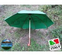 Ombrello impermeabile verde in legno e bambù da Pastore Caccia Bosco Agricoltura