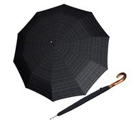 Ombrello Knirps S.770 Lungo automatico da uomo con manico in legno - automatico - "Made in Germany" - antitempesta - check