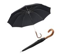 Ombrello Knirps Stock Umbrella S.770 Long Automatico Nero - automatico - manico in legno "Made in Germany" - impermeabile - nero