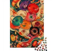 Ombrello Lanterna Pesce Puzzle, 1000 Pezzi Gioco Indoor Adulto | 38x26cm Cartone, Esercizio Mentale, Assemblaggio Accurato, Amanti D'arte, Riduzione Dello Stress