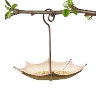 Ombrello Mangiatoia Ombrello Forma | Vassoio per cibo per uccelli per cortile, giardino, patio, balcone, ringhiera, appartamento, cottage, fattoria, bordo piscina
