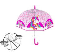 Ombrello manuale per bambina UNICORNO A Cupola Antivento