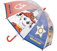 Ombrello manuale Poe Bolla Paw Patrol - Ombrello per bambini trasparente con design della Paw Patrol - Apertura manuale sicura e cupola di protezione totale per bambini fan di Chase e Skye, Paw patrol