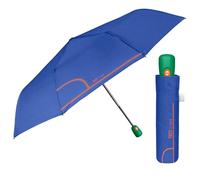 Ombrello Mini Pieghevole Donna - Ombrellino Leggero Compatto Portatile da Borsa Viaggio - Apertura e Chiusura Automatica - Antivento Resistente con Fibra di Vetro - Perletti (Blu Elettrico)