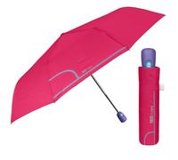 Ombrello Mini Pieghevole Donna - Ombrellino Leggero Compatto Portatile da Borsa Viaggio - Apertura e Chiusura Automatica - Antivento Resistente con Fibra di Vetro - Perletti (Rosso Lampone)