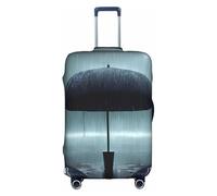 Ombrello nero sotto la pioggia, copertura antigraffio e antipolvere con design personalizzato per viaggi d'affari e uso all'aperto, bianco, XL