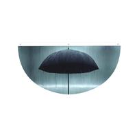 Ombrello nero sotto la pioggia Half Circle Bunting Flag Outdoor Hanging