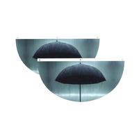 Ombrello nero sotto la pioggia Half Circle Bunting Flag Outdoor Hanging
