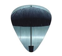 Ombrello nero sotto la pioggia plettri per chitarra 12 pezzi, materiale ABS, bordi lisci, sensazione confortevole, 3 spessori opzionali