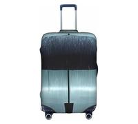 Ombrello nero sotto la pioggia, protezione elastica per valigia, con cerniera su entrambi i lati, per viaggi e affari, 45,7-81,3 cm, bianco, S
