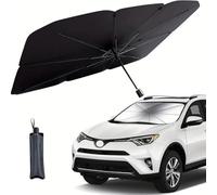 Ombrello Parasole Auto per Parabrezza, Protezione UV Riflettente, Pieghevole e Facile da Usare, Parasole Auto Interno Universale
