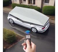 Ombrello Parasole Completamente Automatico Per Auto, Tenda Automatica Per Auto 2 In 1 E Ombrellone Esterno, Ombrello Per Tettoia Auto Tenda Esterna, Protezione Anti-UV, Impermeabile Silver-4.2*2.3m