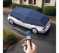 Ombrello Parasole Completamente Automatico Per Auto, Tenda Automatica Per Auto 2 In 1 E Ombrellone Esterno, Ombrello Per Tettoia Auto Tenda Esterna, Protezione Anti-UV, Impermeabile Blue-4.8*2.3m
