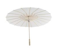 Ombrello Parasole in Carta e Bambù Bianco, Accessorio Sposa Matrimonio Stile Cinese, Decorazione Wedding con Diametro 60 cm, Ombrellino Prugna per Cerimonia e Fotografia