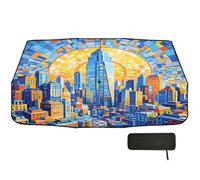 Ombrello parasole per parabrezza auto, 58 x 29,7 cm, in vetro colorato, orientabile a 360°, protezione UV e termica, per auto, SUV, camion