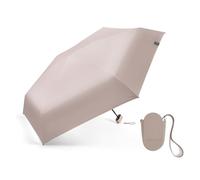 Ombrello parasole pieghevole in plastica nera ultraleggero a sei pieghe, adatto per giornate di sole e pioggia, rosa-grigio+borsa