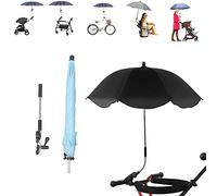 Ombrello parasole pieghevole universale UV Ombrello per carrozzina regolabile SPF 50+ con morsetto universale per passeggini, passeggini, sedie a sdraio, sedie a rotelle, carrozzine,
