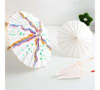 Ombrello Parasole Stile Cinese in Carta e Bambù da 20 cm, Accessorio Vintage per Sposa Matrimonio e Cerimonia, Decorazione a Fiori di Prugno - Plum Blossom Wedding