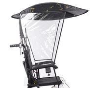 Ombrello parasole universale per sedia a rotelle, parasole e copertura antipioggia, resistente ai raggi UV, con morsetto per sedie a rotelle elettriche, fornisce protezione e comfort, per la maggior