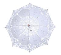 Ombrello parasole vuoto con ricamo bianco alla moda per oggetti di scena della