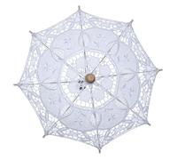 Ombrello parasole vuoto con ricamo bianco alla moda per oggetti di scena della