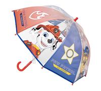 Ombrello manuale Poe Bolla Paw Patrol - Ombrello per bambini trasparente con design della Paw Patrol - Apertura manuale sicura e cupola di protezione totale per bambini fan di Chase e Skye, Paw patrol