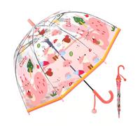 Ombrello per bambini a cupola, leggero, con divertente motivo, para il vento e la pioggia, trasparente, regalo per bambini, Small