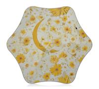 Ombrello per bambini con bordo riflettente Boho floreale Mezzaluna Giallo