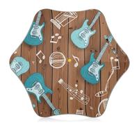 Ombrello per bambini con punte di sicurezza arrotondate, gancio per sole e pioggia, ombrello per bambini 4T-8 Y, tettoia da 89 cm, chitarre vintage color foglia di tè