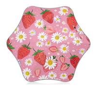 Ombrello per bambini con punte di sicurezza arrotondate, piccolo e carino ombrello da sole e pioggia per bambini 4T-8 Y, baldacchino da 89 cm, grazioso rosa fragola