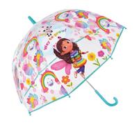 Ombrello per bambini Gabby's Dollhouse ombrello a cupola con manico a U 8 raggi apertura manuale antivento
