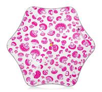 Ombrello per bambini, ombrello antivento per pioggia, ombrelli bastone per scuola, viaggi, attività all'aperto, funghi rosa