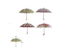 OMBRELLO PER BAMBINI PVC TRASPARENTE FANTASIA COLORATO BIMBI SCUOLA PIOGGIA