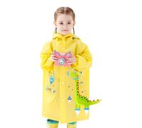 Ombrello per bambini, ragazzo, ragazza, impermeabile, trasparente, poncho dinosauro asilo studente primario, abbigliamento antipioggia bambino acqua (Yellow, S)