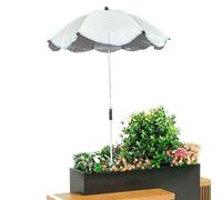 Ombrello per Piante - Altezza Regolabile Resistente Ai Raggi UV, Picchetto Da Terra Stabile - Parasole Per Piante E Fiori - Per Vialetti Giardino Patio Balcone Prato E Terreno Erboso Portico E