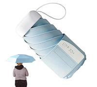 Ombrello piccolo UPF 50+ leggero resistente alla pioggia resistente al sole | Piccoli ombrelli pieghevoli da donna, a portafoglio, per l'estate, per tutti i giorni, per il lavoro, la scuola