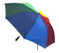 Ombrello pieghevole automatico multicolore con diametro di 124 cm, impermeabile, leggero, stabile, con stecche in fibra di vetro e aste in metallo, ideale per campeggio, escursionismo, balcone