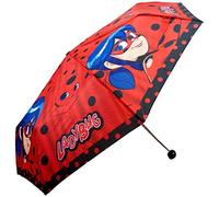 Ombrello pieghevole con custodia Miraculous Lady Bug antivento mini bambina 1300