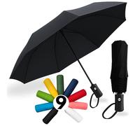 Ombrello pieghevole I apertura e chiusura automatica I resistente al vento, impermeabile e compatto I ombrello da viaggio leggero con manico antiscivolo I perfetto per uomo e donna I Drytogo