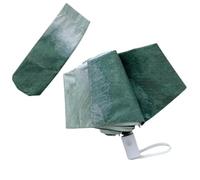 Ombrello Pieghevole Ombrello da Viaggio Pieghevole, Compatto, Pieghevole in Tre Parti, Antivento, con Protezione UV, Leggero E Portatile.-Verde (Automatico)-8