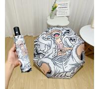 Ombrello pieghevole One Piece Nika Rufy Anime Apertura automatica Chiusura Ombrello triplo automatico Colla nera Ombrello per protezione solare