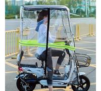 Ombrello pieghevole per bicicletta elettrica, copertura completamente chiusa per sole, pioggia, vento, scooter e moto elettriche