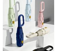 Ombrello pieghevole piccolo, ombrello da viaggio portatile impermeabile mini da tasca, ombrello parasole 2 in 1 da donna, ombrello portatile ultraleggero piccolo a 6 pieghe, ombrello da viaggio mini, 