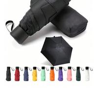 Ombrello pieghevole piccolo, ombrello da viaggio portatile mini da tasca, ombrello parasole da donna, protezione UV, ombrello mini 2-in-1 sole e pioggia, ultra leggero portatile a 5 pieghe, ombrello d